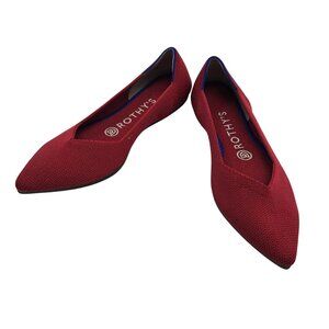 Rothy's The Point Chili Red Pointed Toe Flats Size 6.5
